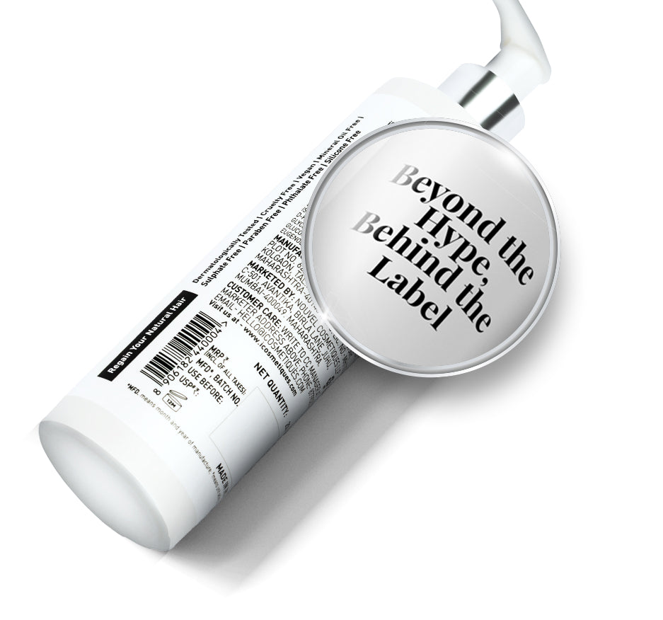 iCosmetic bottle with Our Story branding