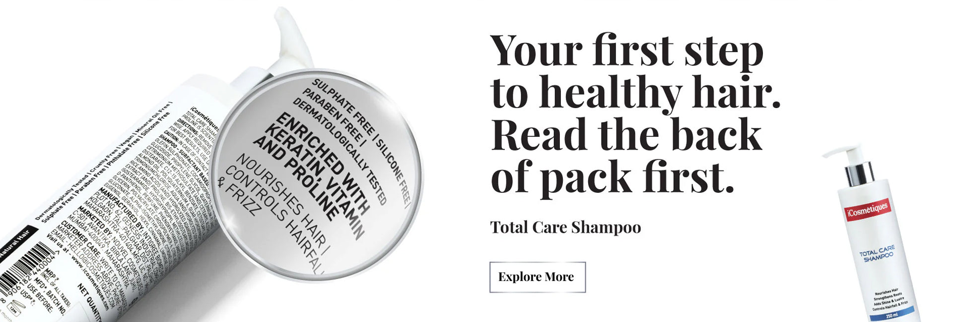 iCosmetiques Total Care Shampoo banner
