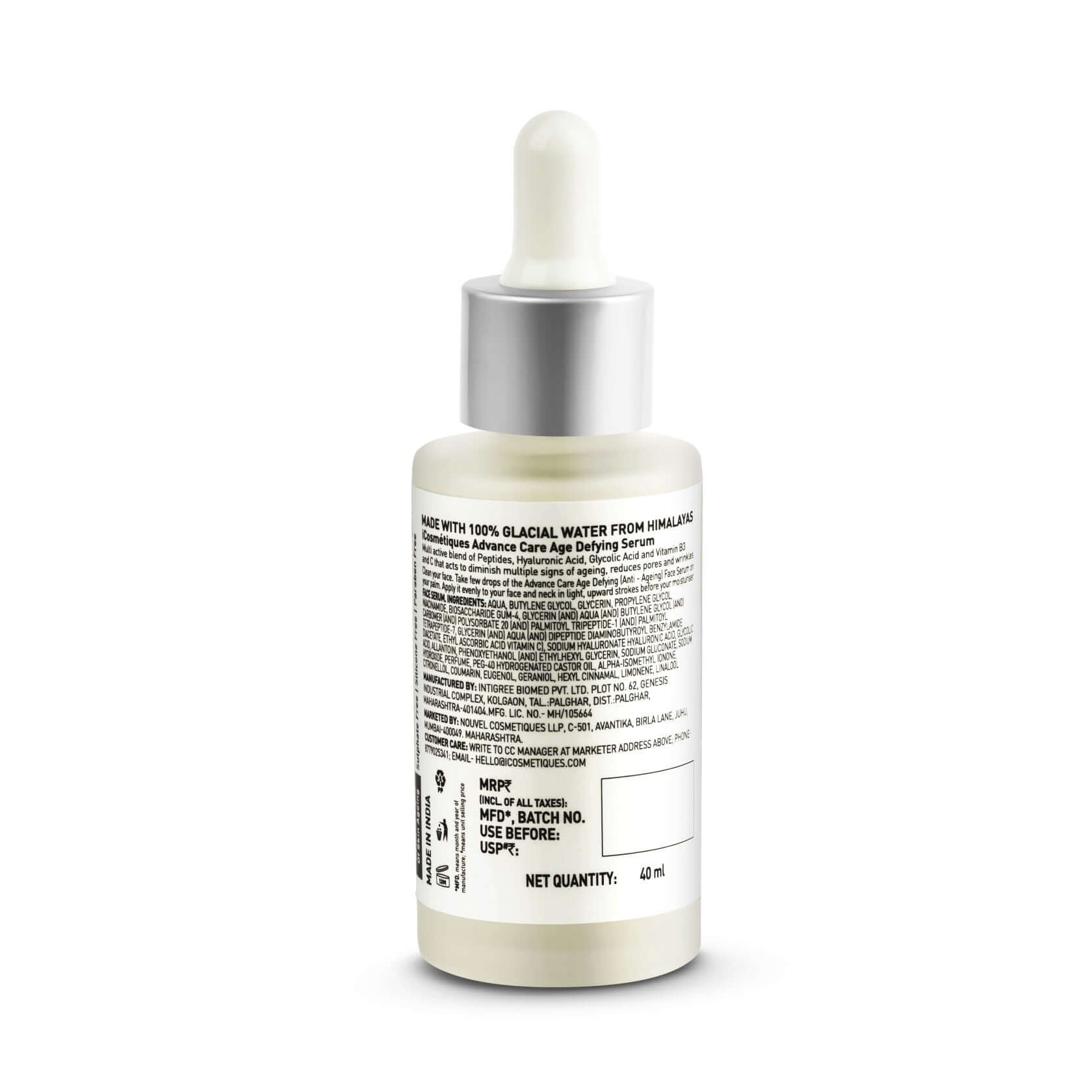 Age Defying serum back of pack