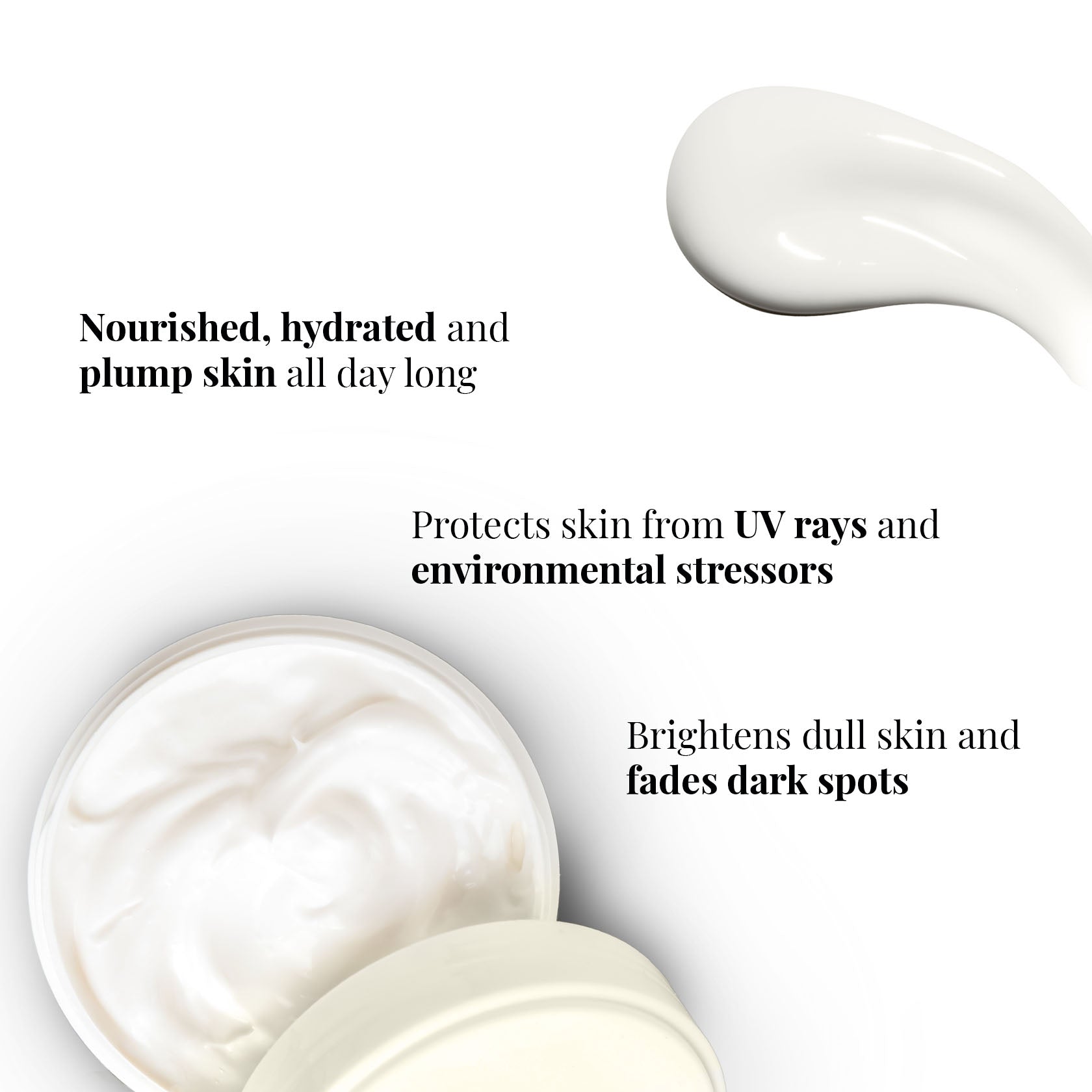 Day cream benefits and features.