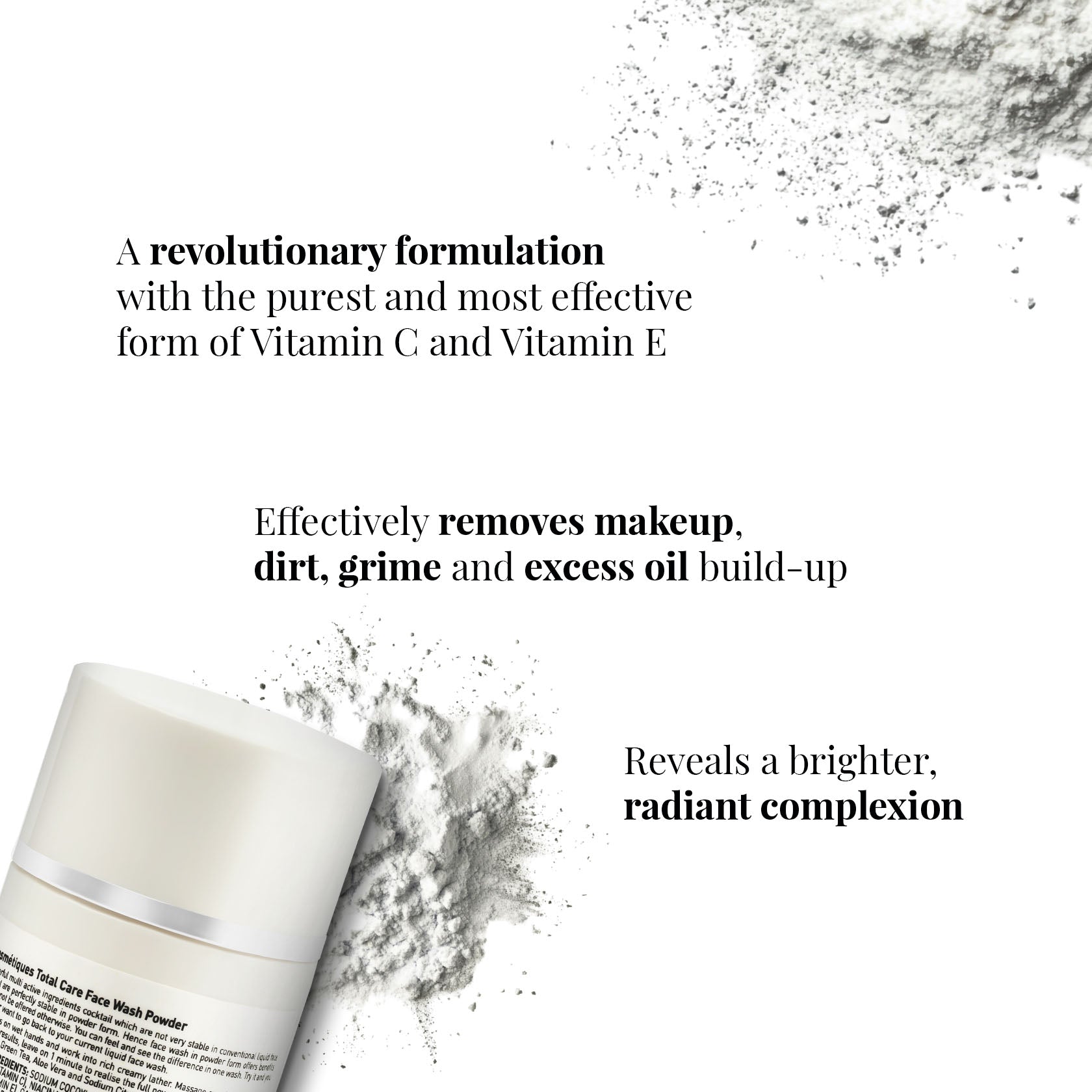 Face wash powder product highlights