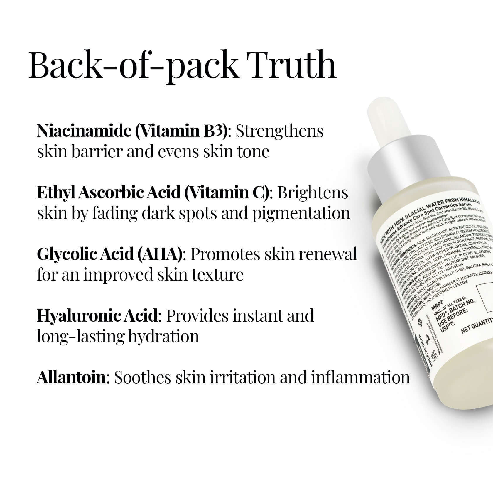 Niacinamide Spot Correction Face Serum | iCosmétiques