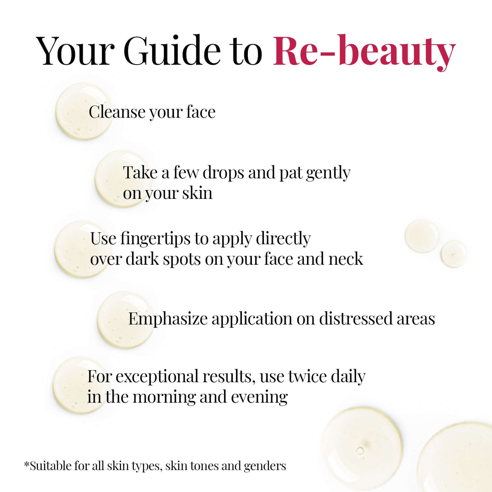 Spot Correction Serum usage guide and instructions