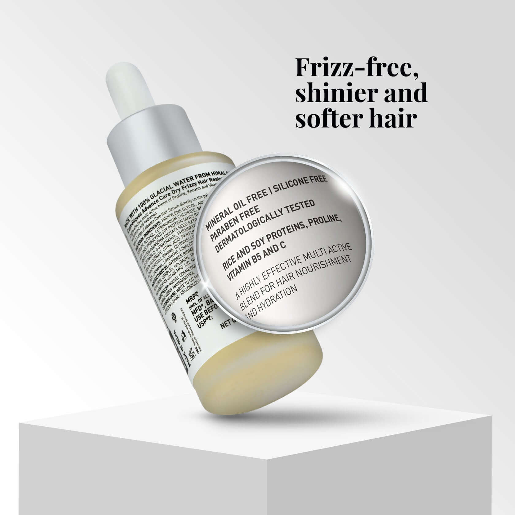 Hair serum back of pack details