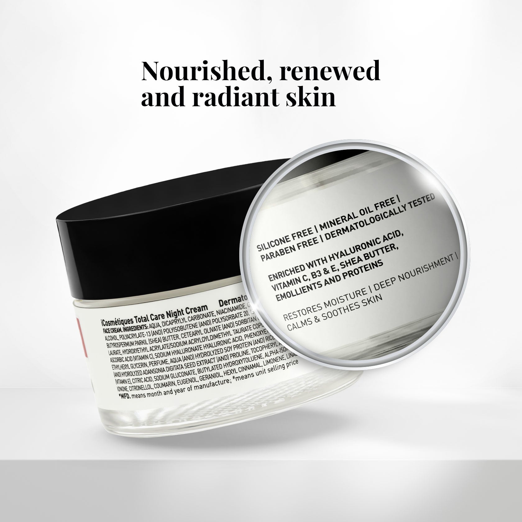 iCosmetiques Night Cream packaging details