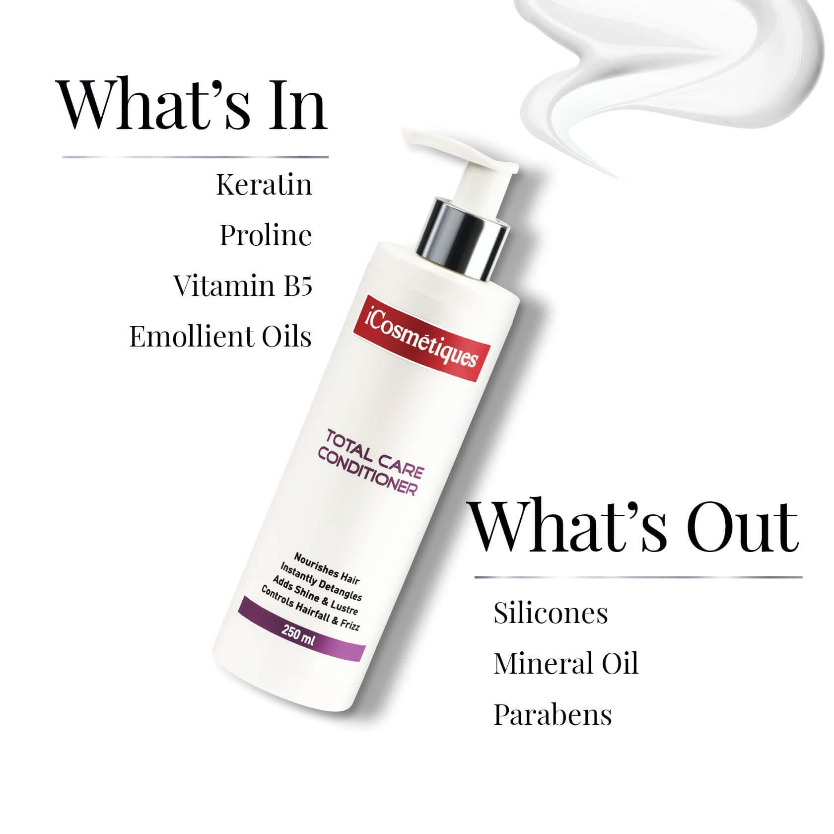 iCosmetiques conditioner ingredients